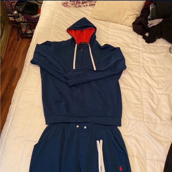 Navy Blue Ralph Lauren Polo Sweatsuits Polo Ralph Lauren Double